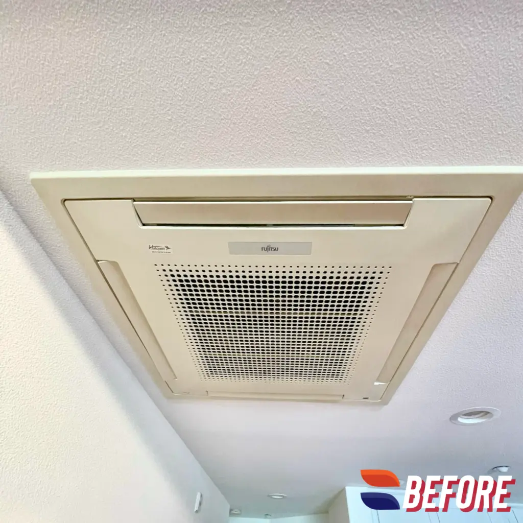 Mitsubishi PLA-A18EA8 ceiling cassette installed by Nur HVAC