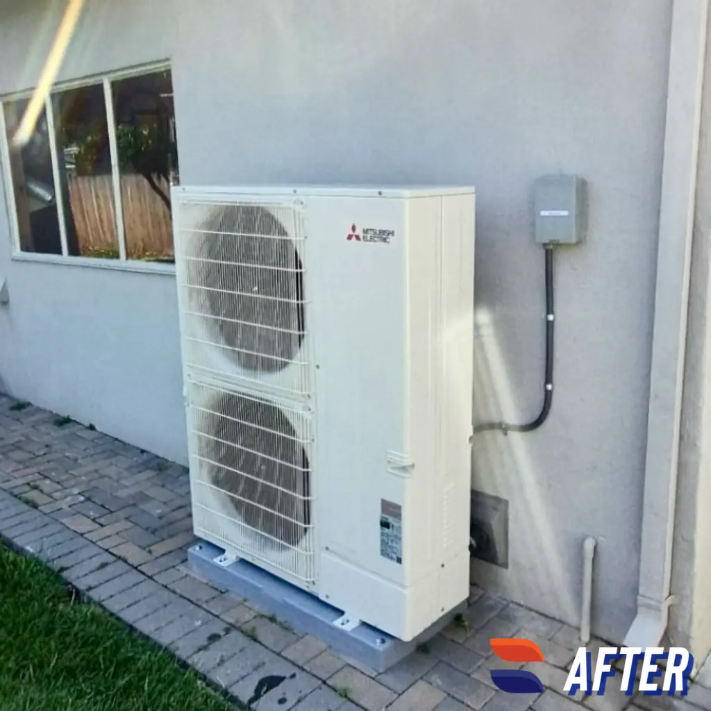 Mitsubishi PUZ-A36 3-ton heat pump installed by Nur HVAC