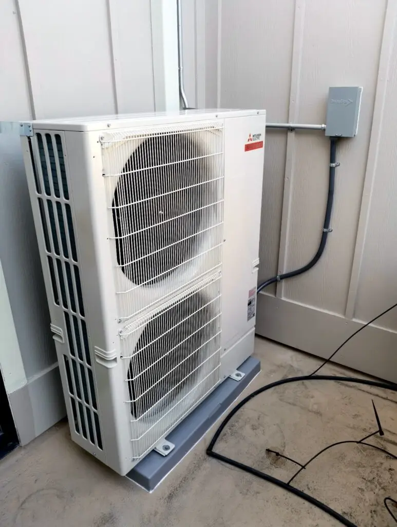 Mitsubishi MXZ-SM48NAM multi-zone heat pump installed by Nur HVAC in Foster City, CA