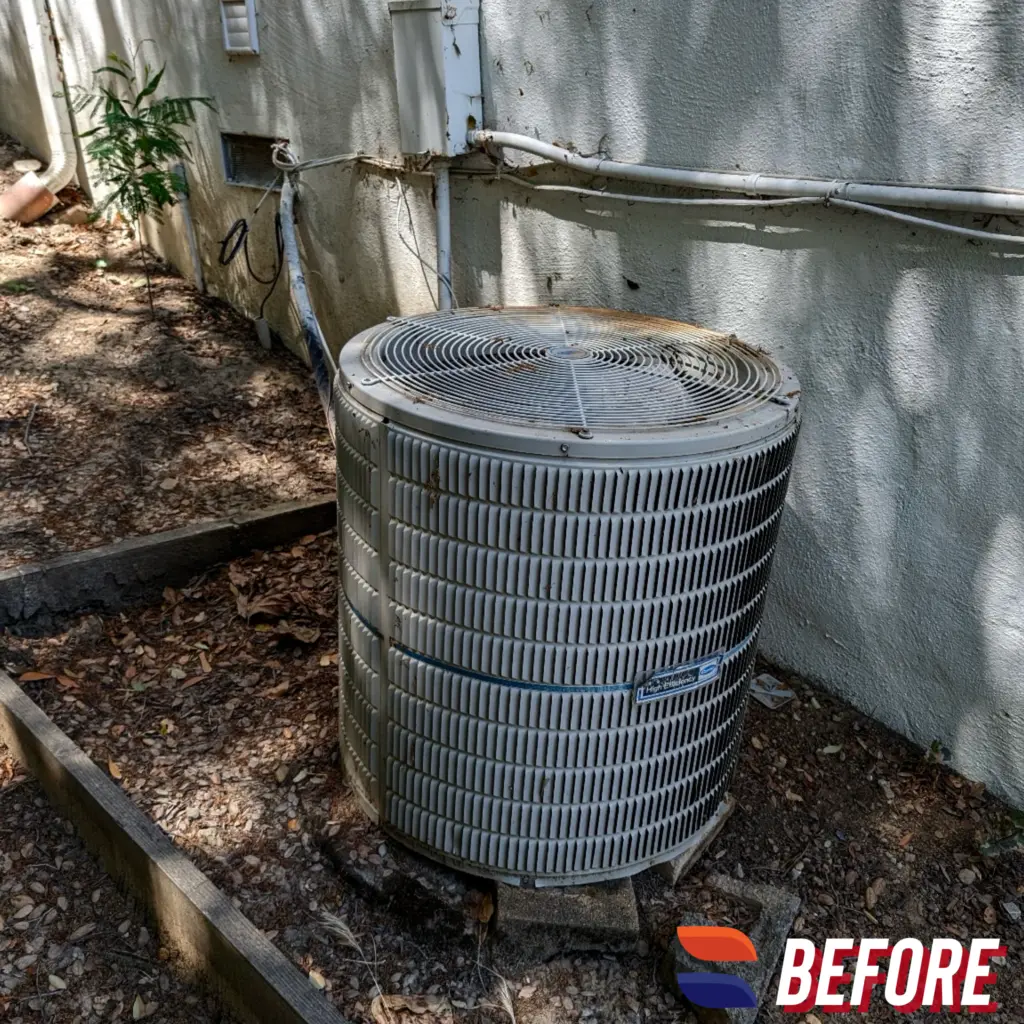 Carrier 4-ton 24SCA condenser installation by Nur HVAC in Hillsborough