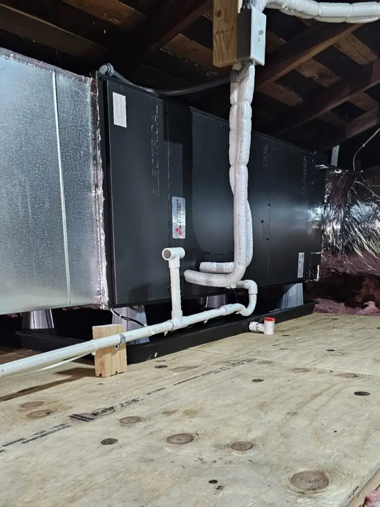 Mitsubishi PVFY-P48NAMU air handler installation by Nur HVAC in Redwood City
