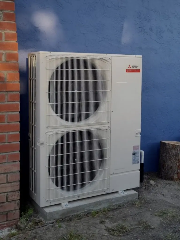 Mitsubishi MXZ-SM48 heat pump system installed by Nur HVAC in San Mateo, CA