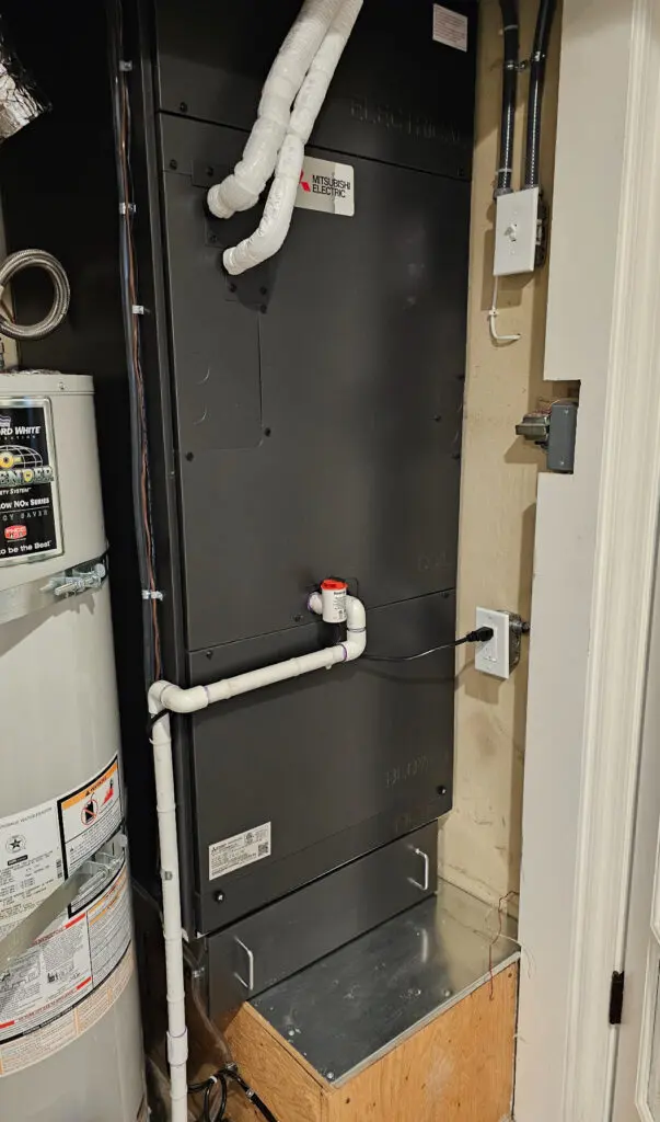 Mitsubishi 4-ton PVFY heat pump system installed by Nur HVAC