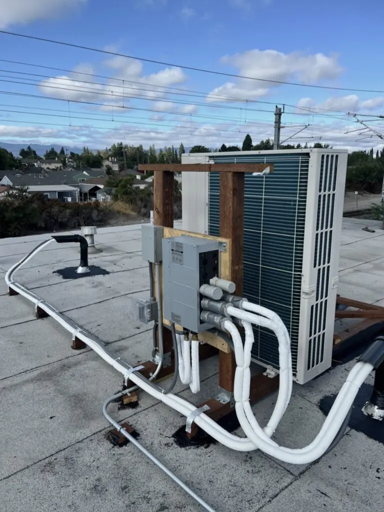 Mitsubishi MXZ-SM60NAM-U1 multi-zone heat pump installed by Nur HVAC in Santa Clara, CA
