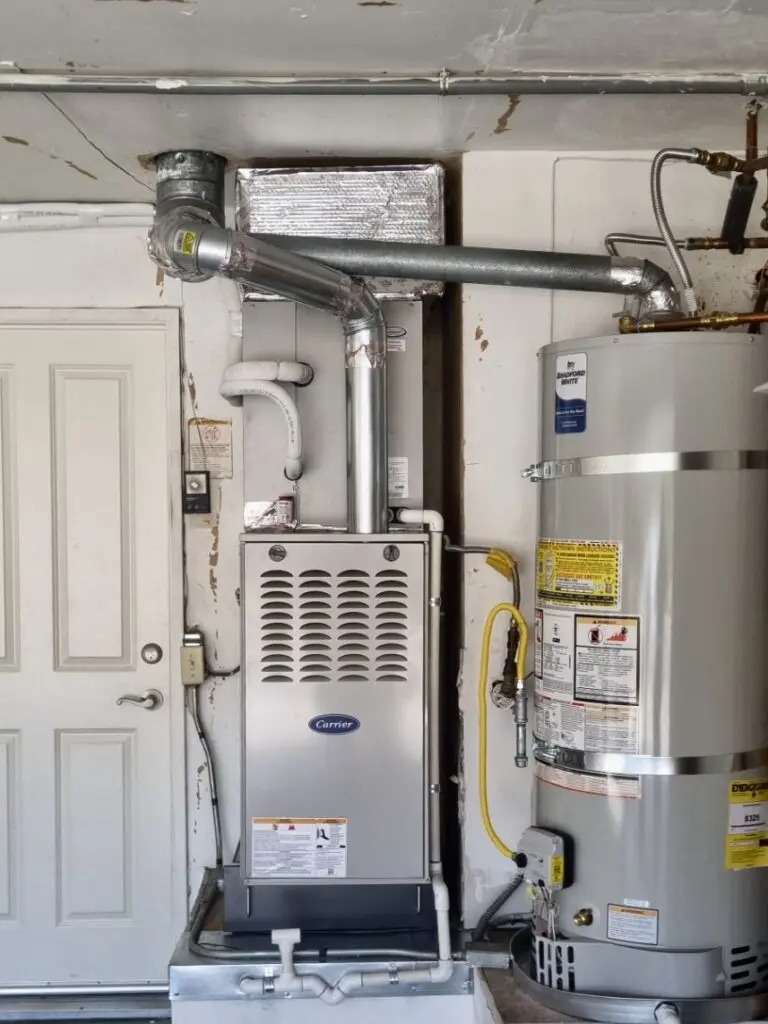 Carrier 58SB furnace installed by Nur HVAC during a replacement in San Jose, CA
