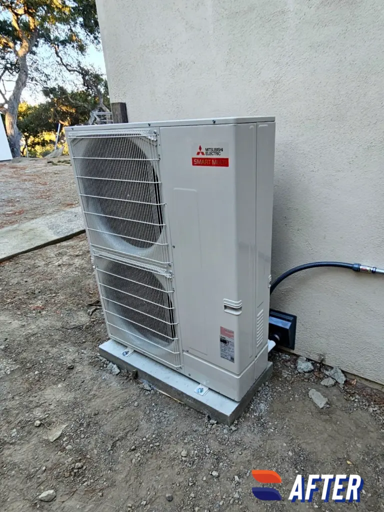 Mitsubishi MXZ-SM60NAM outdoor heat pump installed by Nur HVAC