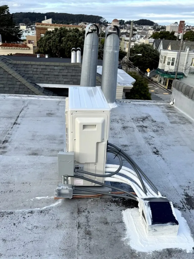 Mitsubishi MXZ-2C20NA dual-zone condenser installed by Nur HVAC