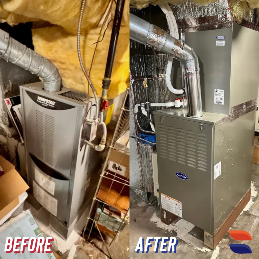 Carrier 58TP 80% AFUE furnace installed by Nur HVAC