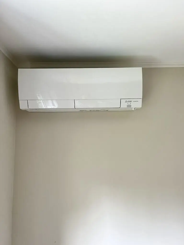 Mini-split wall-mount indoor unit installed by Nur HVAC