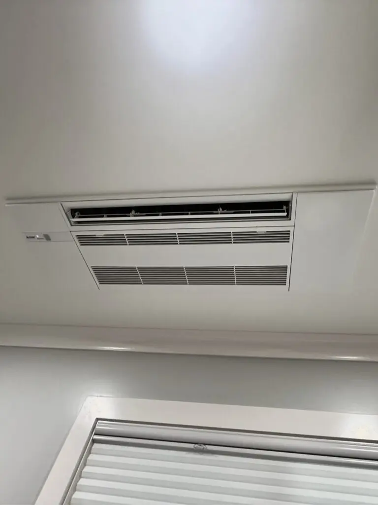 Mini-split ceiling cassette installed by Nur HVAC