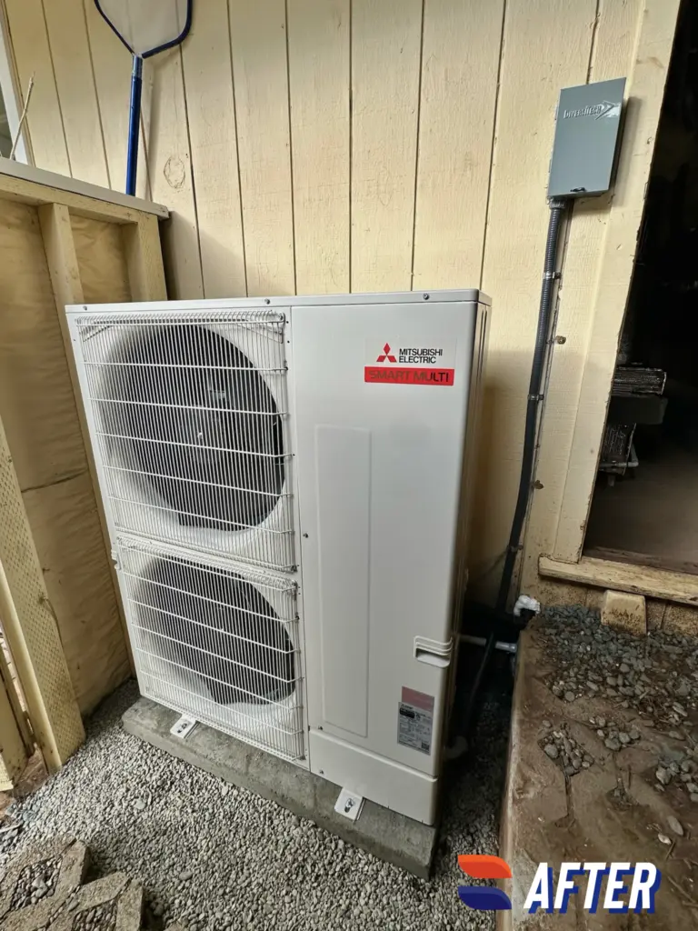 Mitsubishi MXZ-SM36NA outdoor unit installed by Nur HVAC