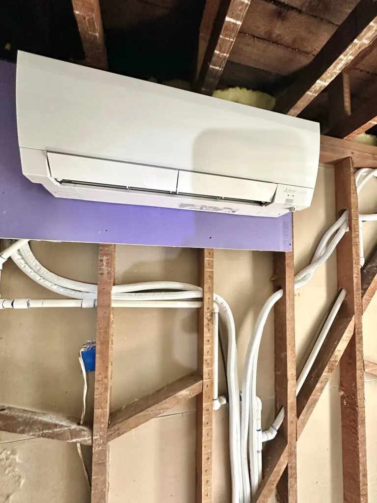 Mitsubishi FS-series mini split system installed by Nur HVAC