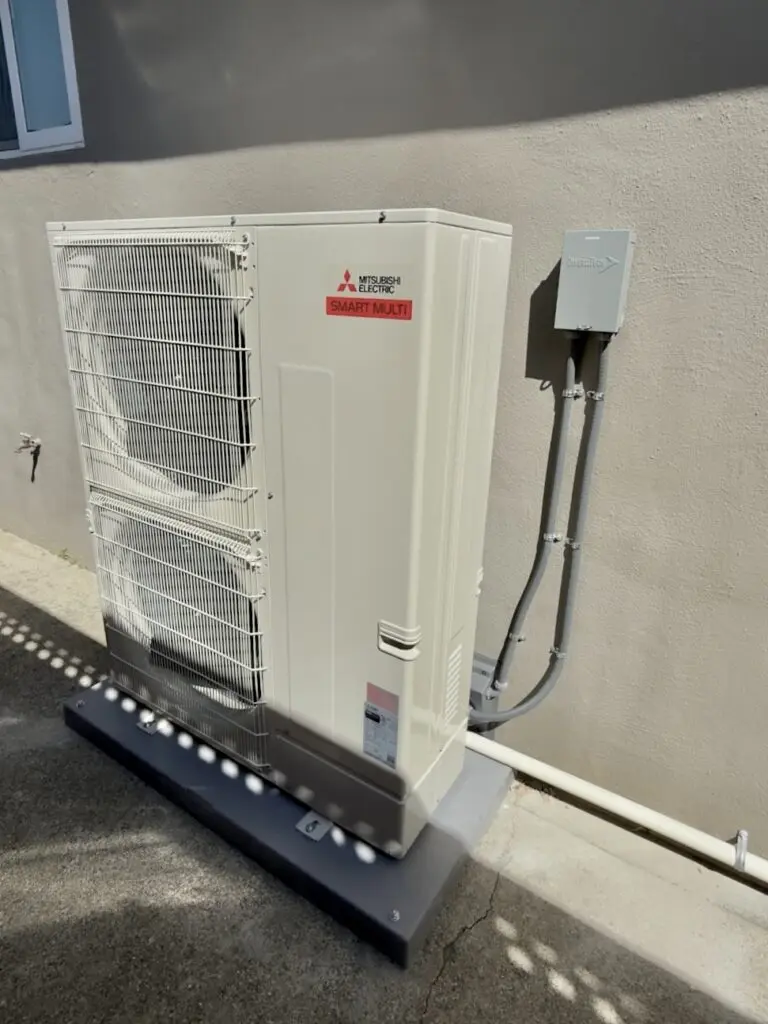 Mitsubishi MXZ-SM36 multi-zone condenser installed by Nur HVAC