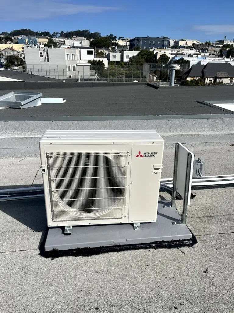 Mitsubishi MXZ-4C36NA ductless mini-split installed by Nur HVAC in San Francisco, CA