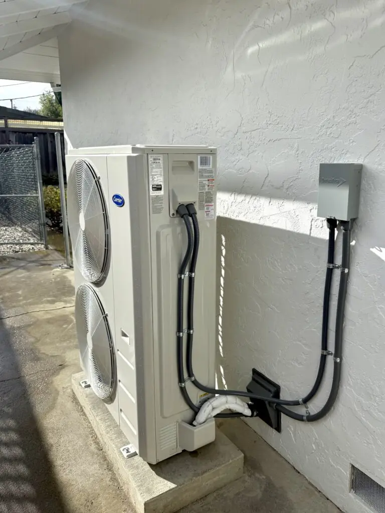 Carrier 38MURAQ36AA3 heat pump installed by Nur HVAC in Cupertino, CA