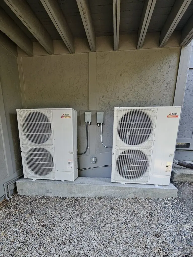 Mitsubishi MXZ-SM60NA and PVFY-P54 system installed by Nur HVAC in Los Altos Hills, CA