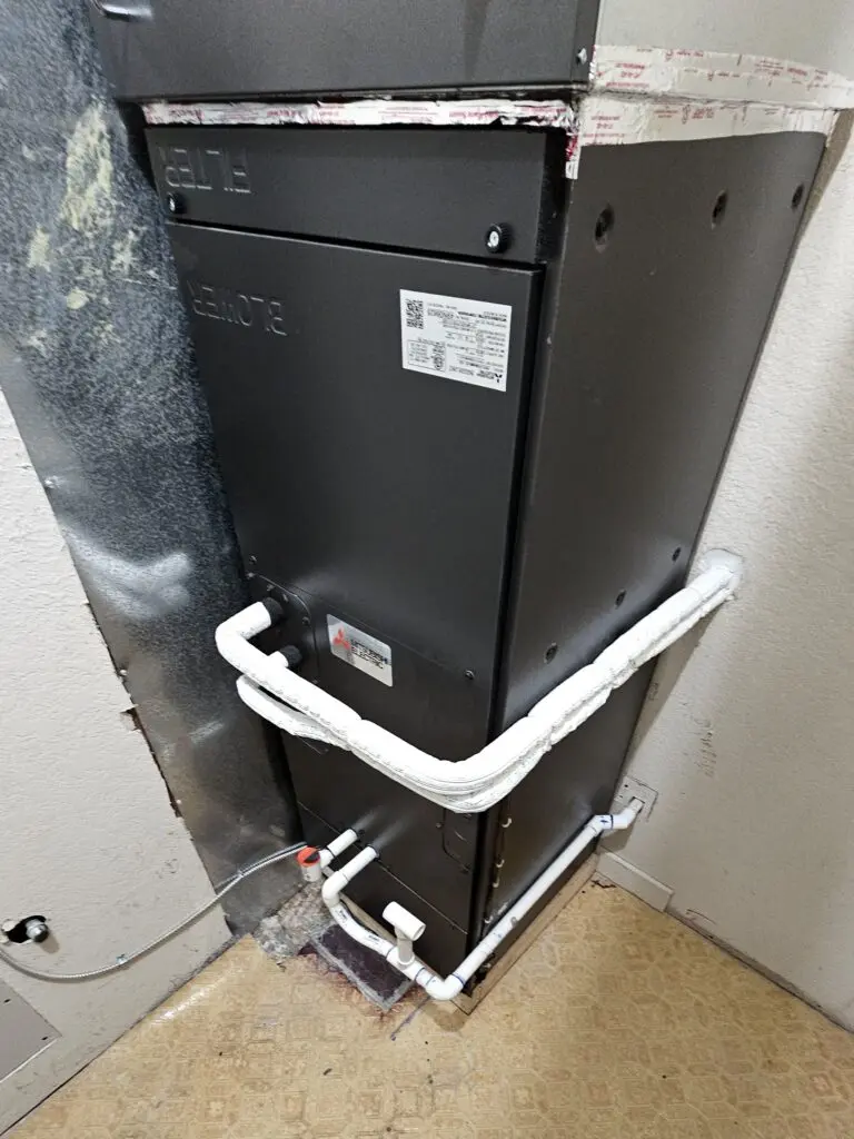 Mitsubishi PVFY-P54 air handler installed by Nur HVAC in Los Altos Hills, CA