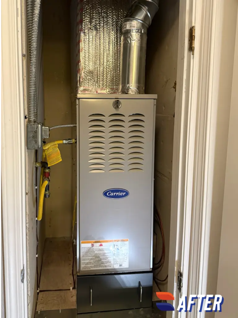 Carrier 58TP1B045V1412 gas furnace installed by Nur HVAC