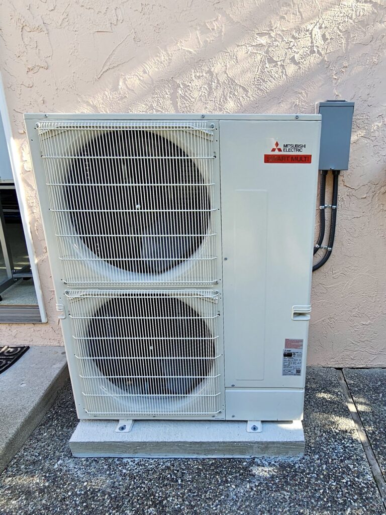 Just installed the Mitsubishi MXZ-SM36NA outdoor heat pump — a powerhouse for year-round comfort and efficiency.

This multi-zone system is built to quietly and effectively heat and cool multiple rooms with precision, making it a perfect solution for homeowners who want performance without compromise.

Why we love it:
1.Multi-zone capability
2. Energy-saving inverter technology
3. Whisper-quiet operation
4. Reliable comfort in both summer & winter

As always, our team handled the installation to the highest standards — clean, code-compliant, and tested for peak performance.

Ready to upgrade your home’s HVAC? Reach out for a free estimate today!