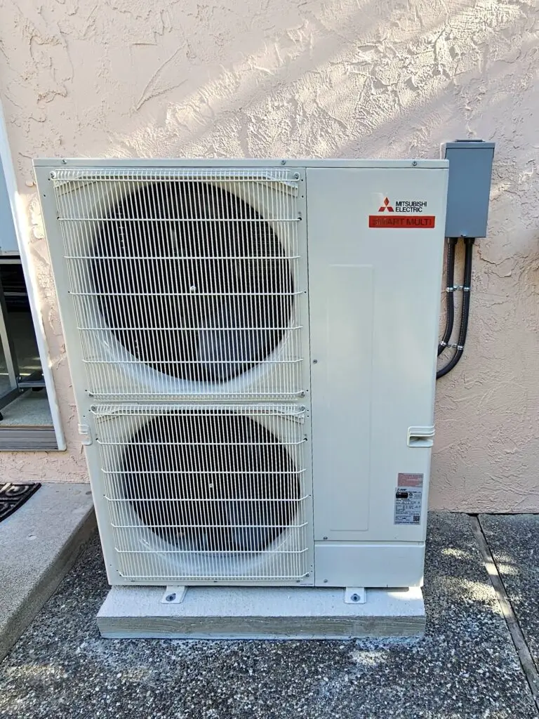 Mitsubishi MXZ-SM36NA multi-zone outdoor heat pump installed by Nur HVAC