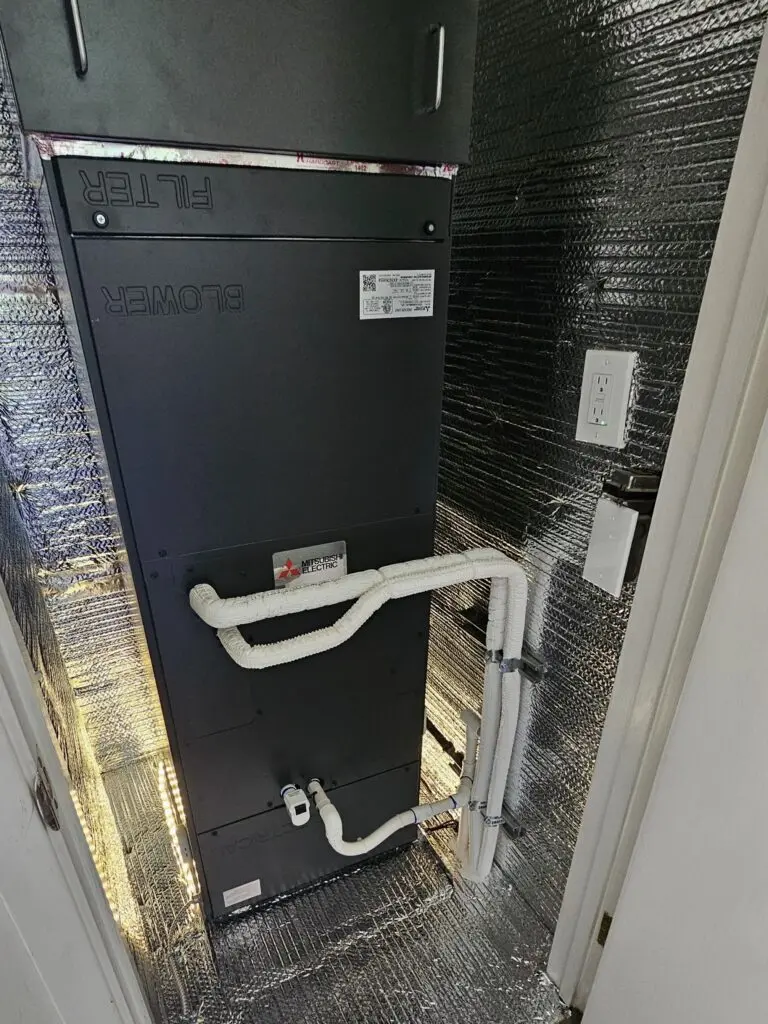 Mitsubishi MXZ-SM36NA multi-zone outdoor heat pump installed by Nur HVAC