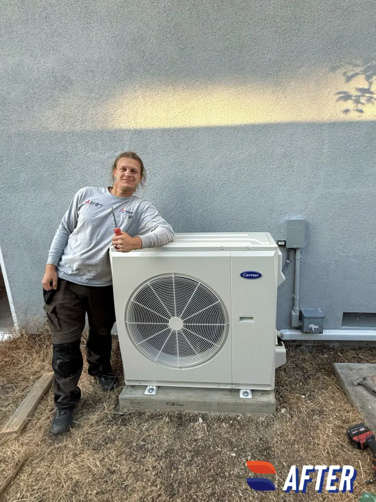 Carrier 37MURAQ60AA3 variable-speed outdoor heat pump installed by Nur HVAC