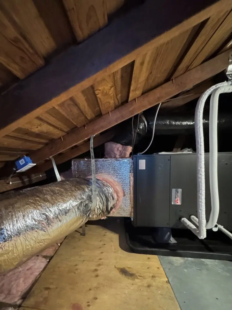 Mitsubishi MXZ-SM48NAM2 outdoor heat pump installed by Nur HVAC