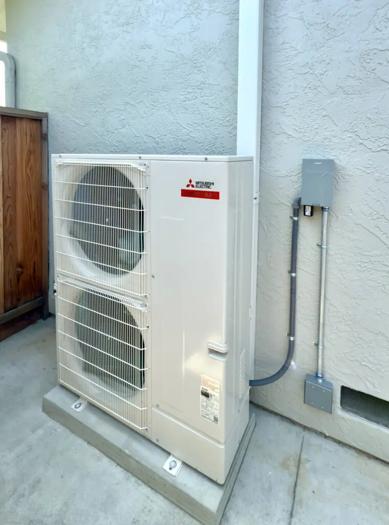 Mitsubishi MXZ-SM36NA outdoor heat pump installed by Nur HVAC