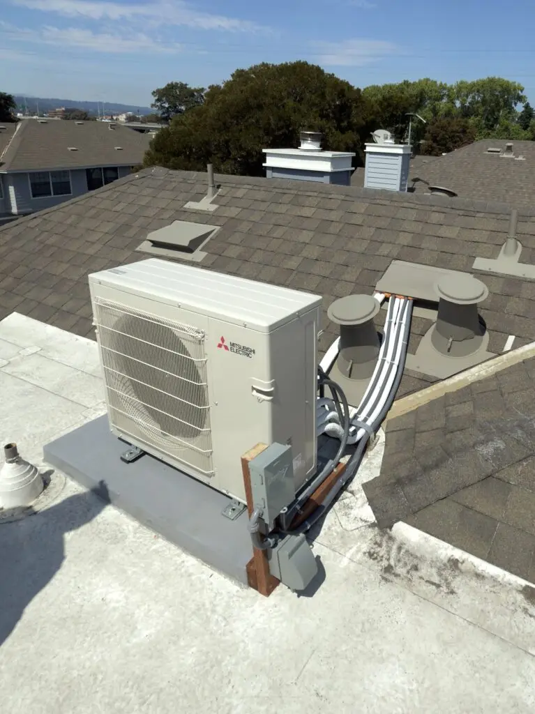 Mitsubishi MXZ-3C24NA ductless mini-split installation by Nur HVAC