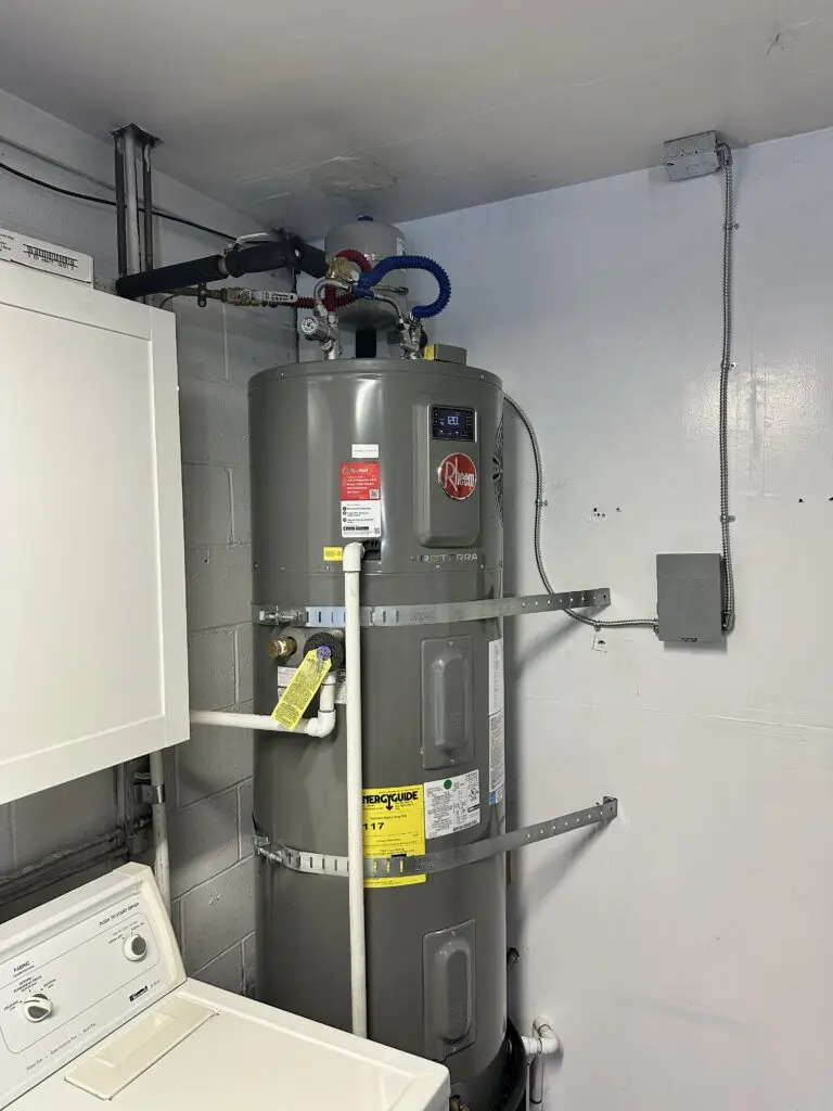 Rheem ProTerra 50-gallon hybrid water heater installed by Nur HVAC