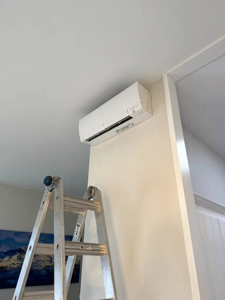 Mitsubishi MLZ-KP09NA ceiling cassette mini-split installed by Nur HVAC