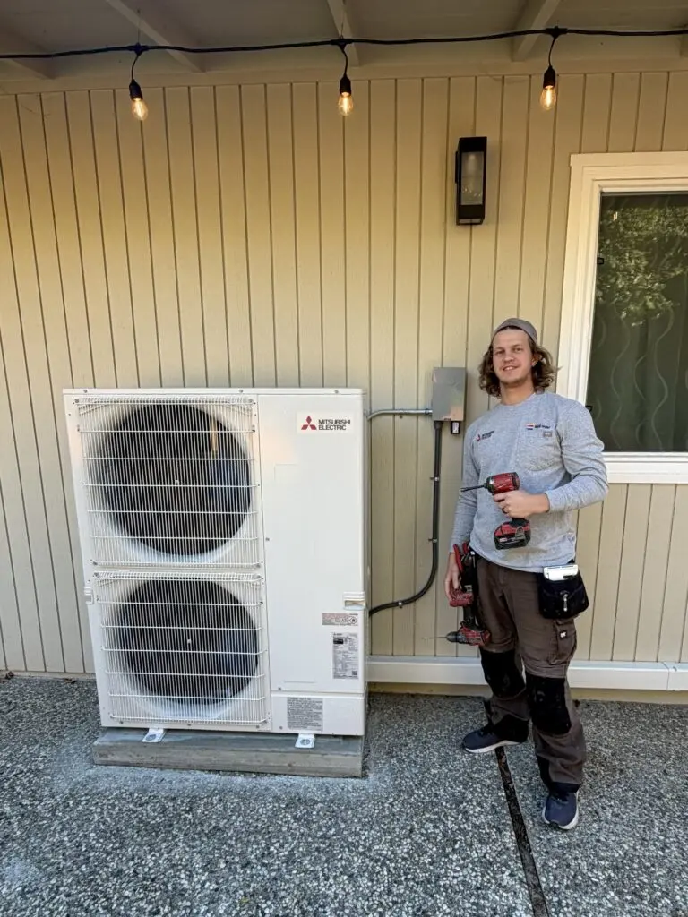 Mitsubishi PUZ-AK42NK heat pump installed by Nur HVAC