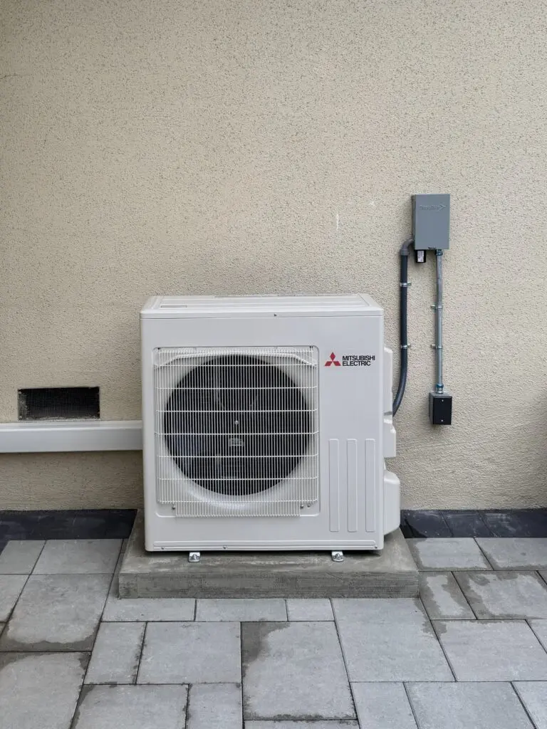 Mitsubishi SUZ-AA36NL heat pump and SVZ-AP30NL air handler installed by Nur HVAC