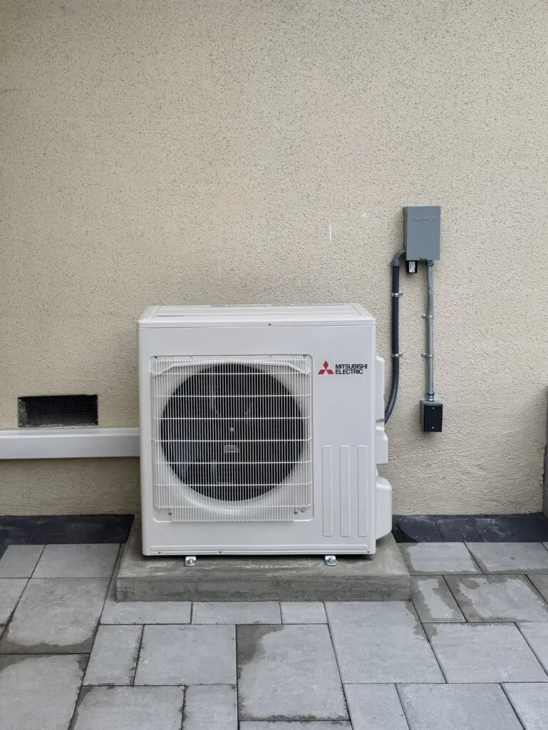 Mitsubishi Electric SUZ-AA24NL heat pump and SVZ-AP24NL air handler installed by Nur HVAC