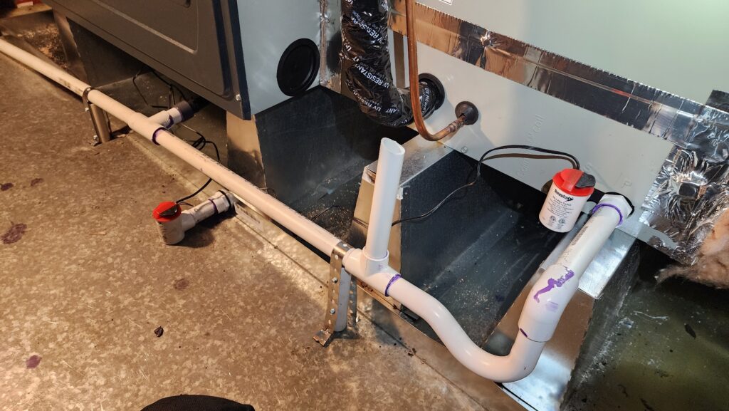 High-efficiency furnace replacement with new condensate lines in Fremont, CA