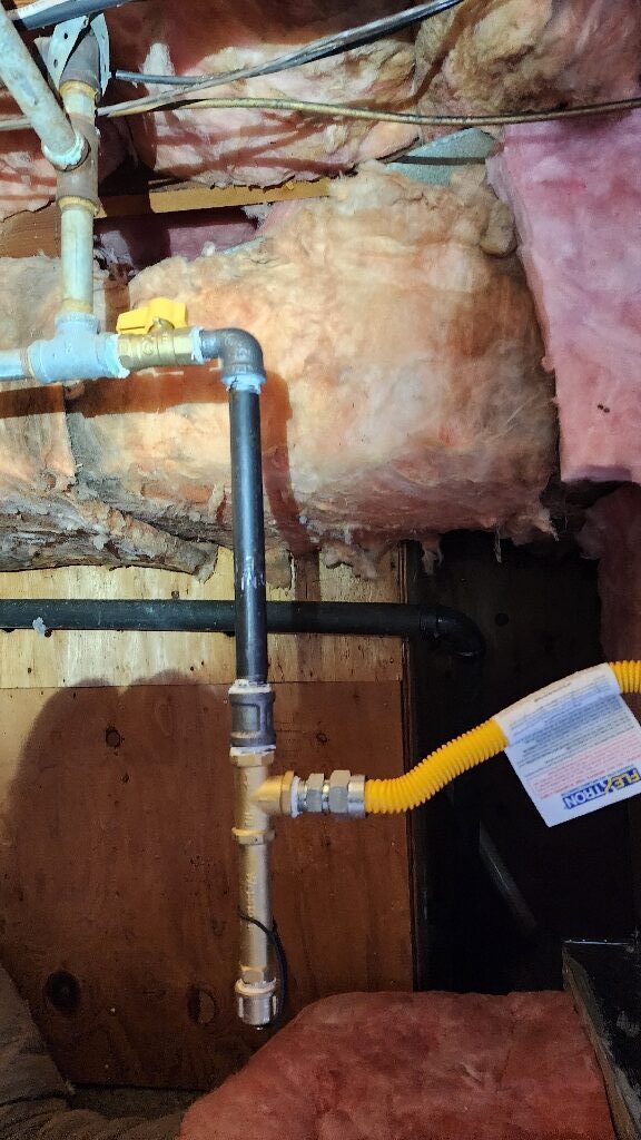 furnace replacement in Belmont — Nur HVAC (gas line connections)