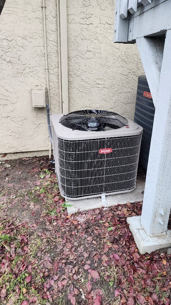 New 36k BTU Bryant heat pump installed by Nur HVAC in Santa Clara, CA