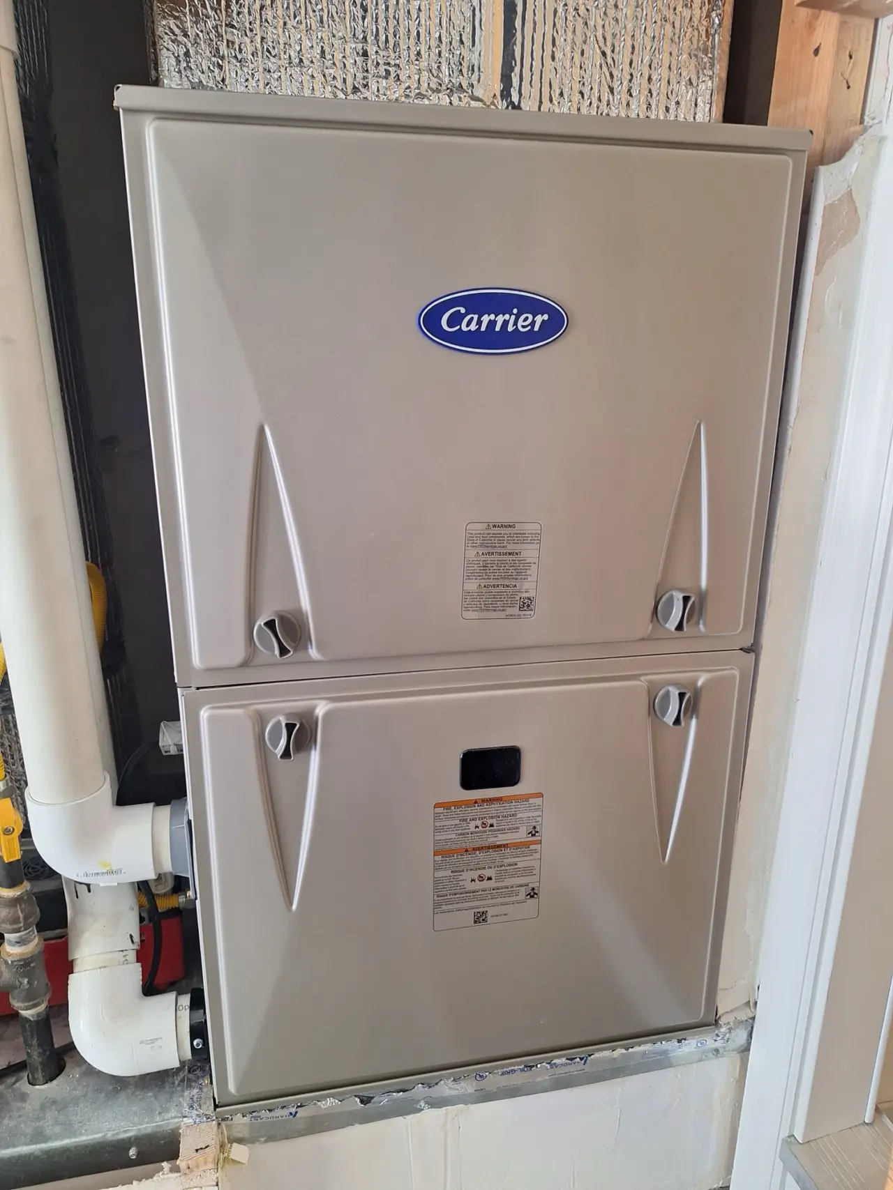 New Carrier gas furnace installed in a Belmont home