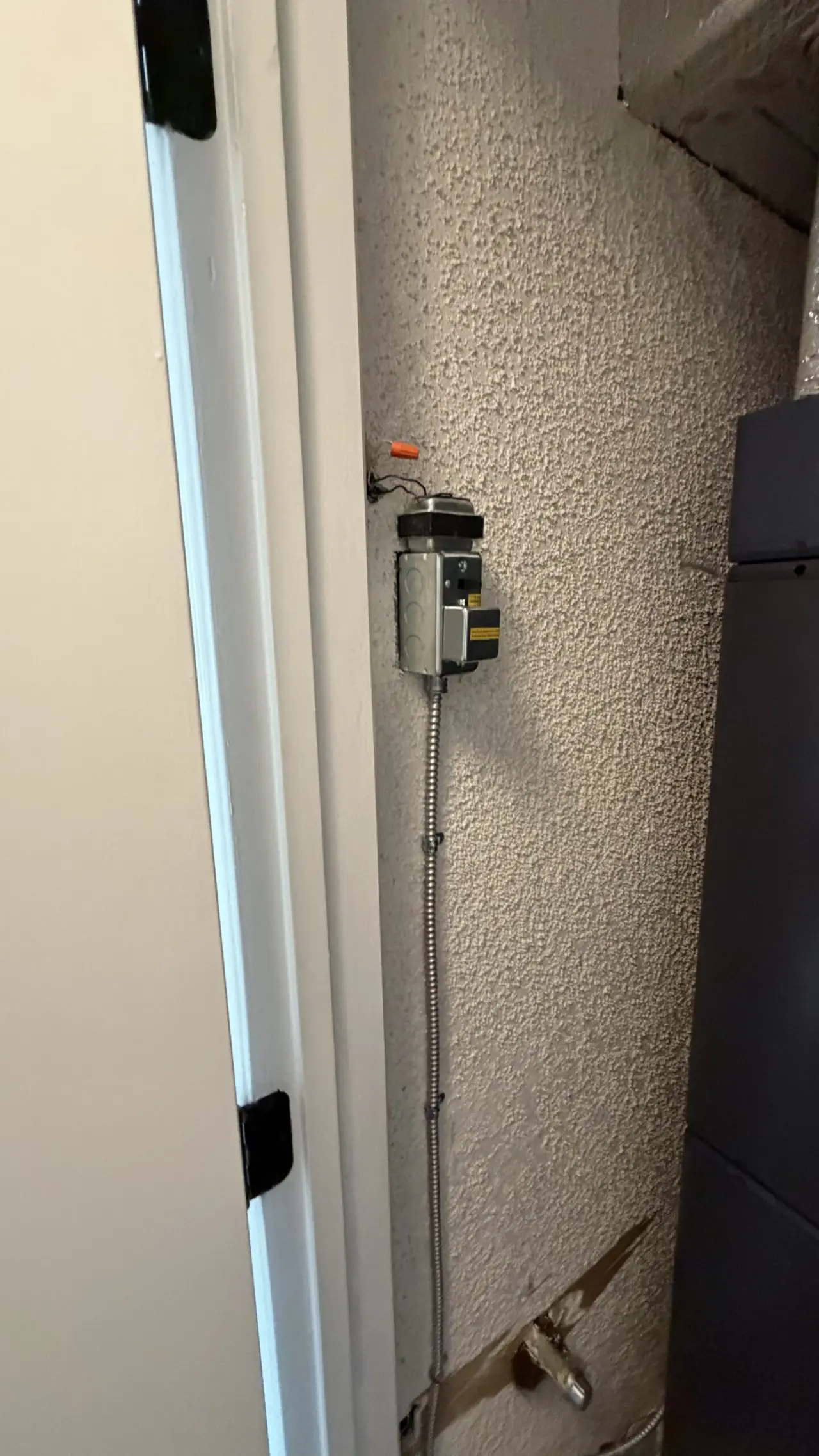 Electrical disconnect box installed for new heat pump system in Hillsborough